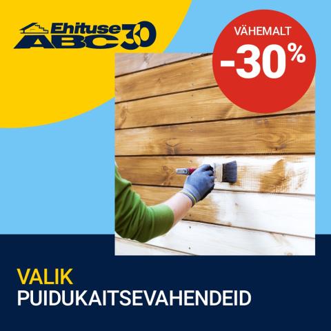 Valik puidukaitsevahendeid vähemalt -30%