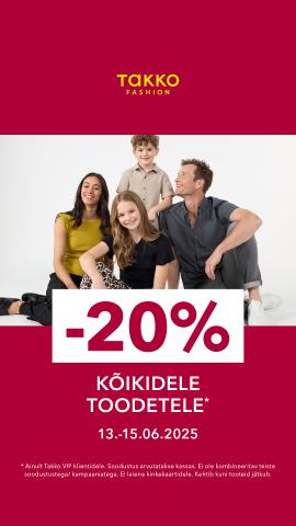 20% kogu kaubalt Takko püsikliendile